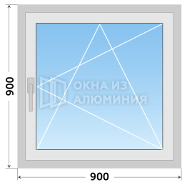 Поворотно-откидное алюминиевое окно с завода AL-599